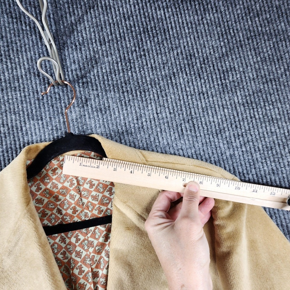 Vintage Towncraft Blazer 40R Tan Corduroy Sport Coat Suede Trim Western Jacket - Picture 11 of 15